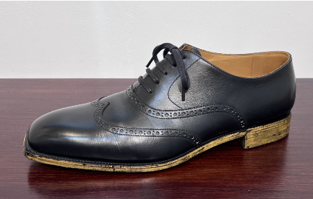 内羽根デザインの靴